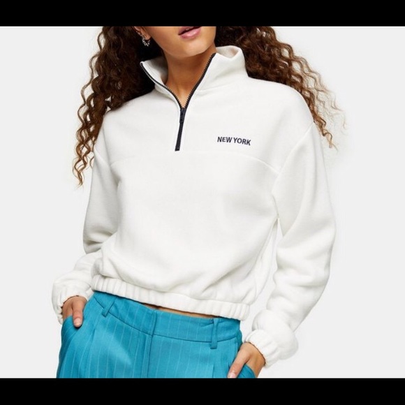 Topshop Tops - Topshop Soft Funnel Sweatshirt